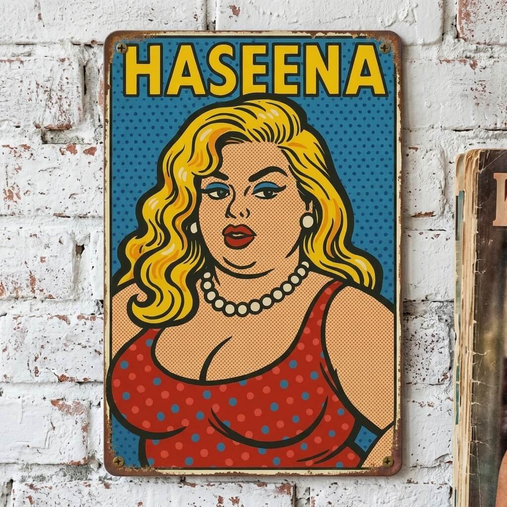 Confident Haseena in Pop Art Style